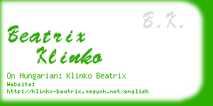 beatrix klinko business card